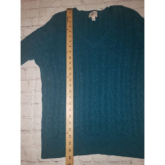 Womens St Johns Bay Size PXXL Cable Kint V-Neck Sweater - Picture 6 of 6